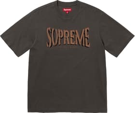 Supreme Flocked Washed S/S Top Black