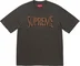 Supreme Flocked Washed S/S Top - Black (front)