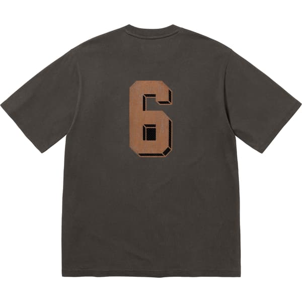 Supreme Flocked Washed S/S Top - Black (front)