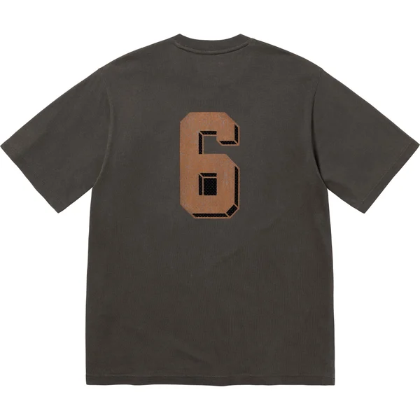 Supreme Flocked Washed S/S Top - Black (front)