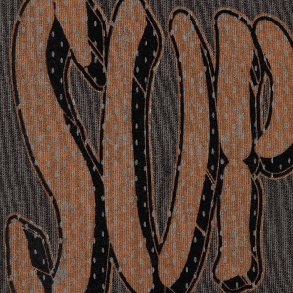 Supreme Flocked Washed S/S Top - Black (front)