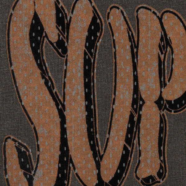 Supreme Flocked Washed S/S Top - Black (front)