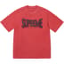 Supreme Flocked Washed S/S Top - Red (front)