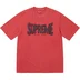 Supreme Flocked Washed S/S Top - Red (front)