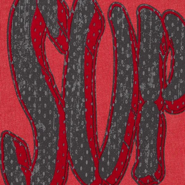 Supreme Flocked Washed S/S Top - Red (front)