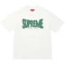 Supreme Flocked Washed S/S Top - White (front)