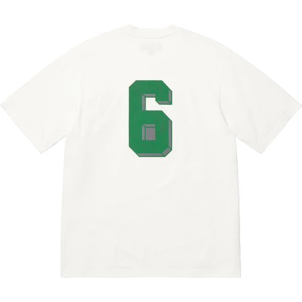 Supreme Flocked Washed S/S Top - White (front)