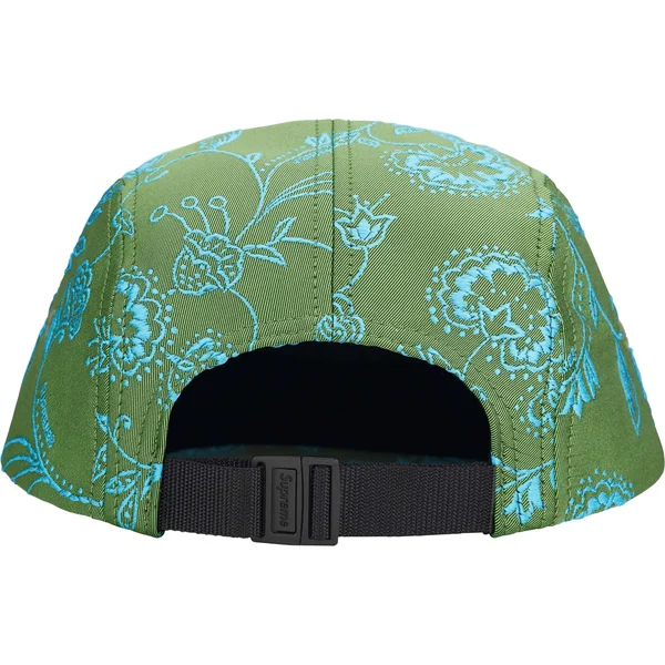 Supreme Floral Jacquard Camp Cap - Green (front)