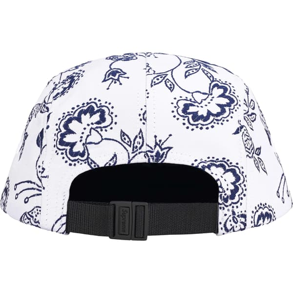 Supreme Floral Jacquard Camp Cap - White (front)