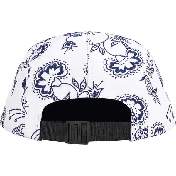 Supreme Floral Jacquard Camp Cap - White (front)