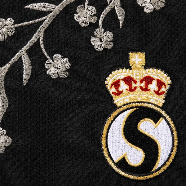 Supreme Floral Soccer Jersey - Black (front)