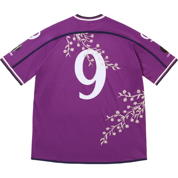 Supreme Floral Soccer Jersey - Purple (front)