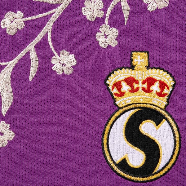 Supreme Floral Soccer Jersey - Purple (front)