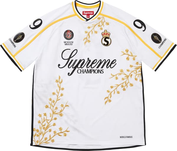 Supreme Floral Soccer Jersey - White (front)