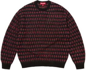 Supreme Flowers Metallic Sweater Black