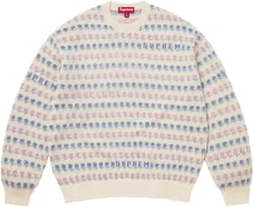 Supreme Flowers Metallic Sweater Ivory