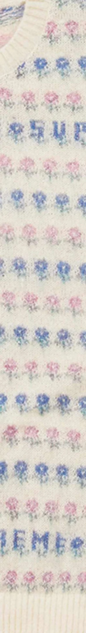 Supreme Flowers Metallic Sweater - Ivory (front)