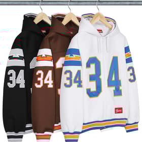 Supreme Football Zip Up Hooded Sweatshirt