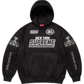 Supreme Football Zip Up Hooded Sweatshirt Black