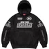 Supreme Football Zip Up Hooded Sweatshirt - Black (front)
