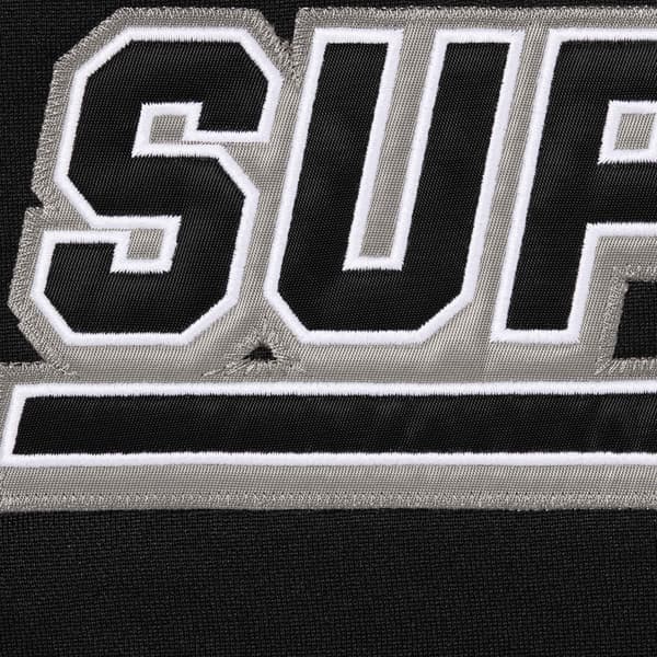 Supreme Football Zip Up Hooded Sweatshirt - Black (front)