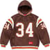 Supreme Football Zip Up Hooded Sweatshirt - Brown (front)