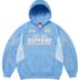 Supreme Football Zip Up Hooded Sweatshirt - Light Blue (front)