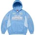 Supreme Football Zip Up Hooded Sweatshirt - Light Blue (front)