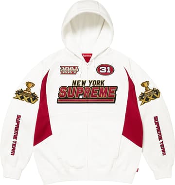 Supreme Football Zip Up Hooded Sweatshirt