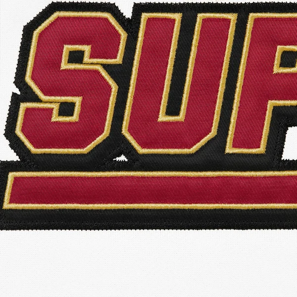 Supreme Football Zip Up Hooded Sweatshirt - White (front)