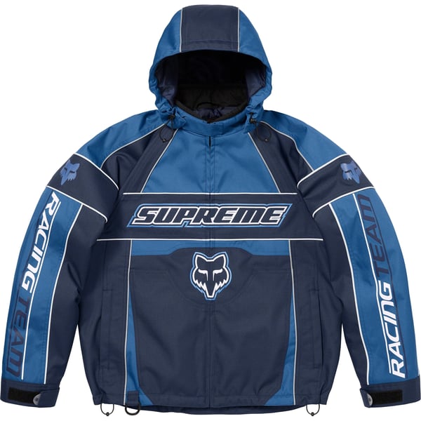 Supreme Fox Racing Jacket - Blue (front)