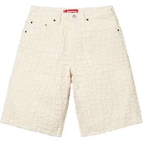 Supreme Frayed Croc Baggy Denim Short Natural