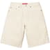 Supreme Frayed Croc Baggy Denim Short - Natural (front)