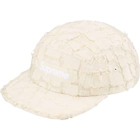 Supreme Frayed Croc Denim Camp Cap Natural