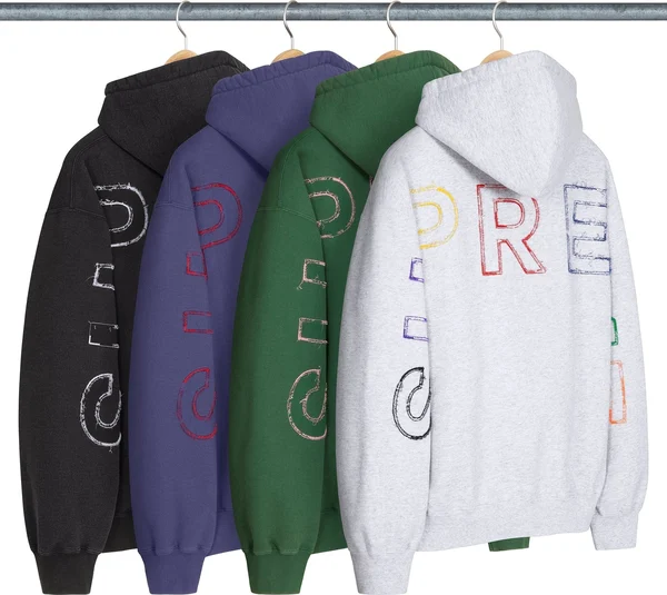 Supreme Frayed Hooded Sweatshirt - Product Image