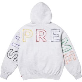 Supreme Frayed Hooded Sweatshirt Ash Grey