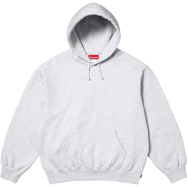 Supreme Frayed Hooded Sweatshirt - Ash Grey (front)