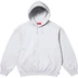 Supreme Frayed Hooded Sweatshirt - Ash Grey (front)