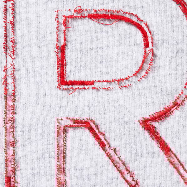 Supreme Frayed Hooded Sweatshirt - Ash Grey (front)