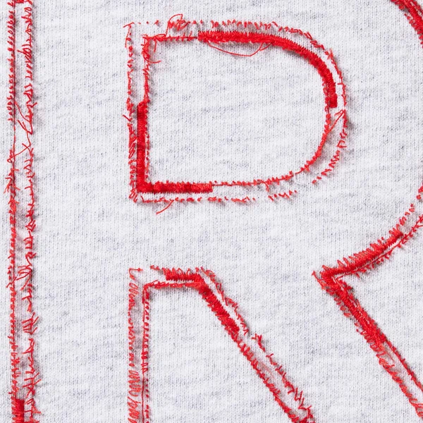 Supreme Frayed Hooded Sweatshirt - Ash Grey (front)