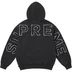 Supreme Frayed Hooded Sweatshirt - Black (front)
