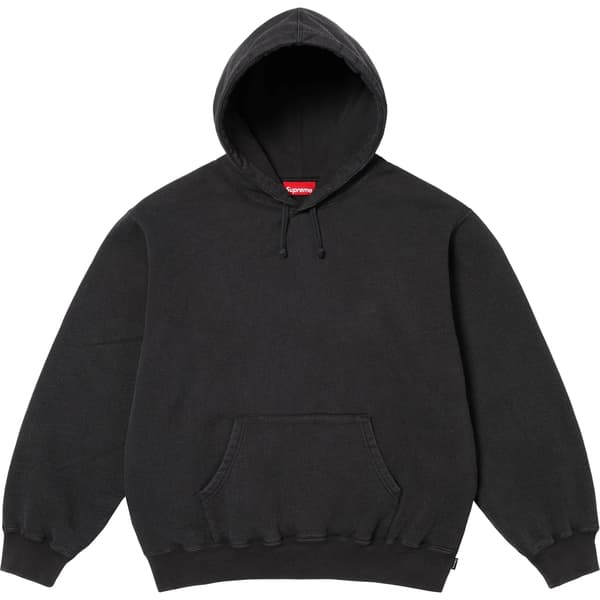Supreme Frayed Hooded Sweatshirt - Black (front)