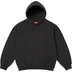 Supreme Frayed Hooded Sweatshirt - Black (front)