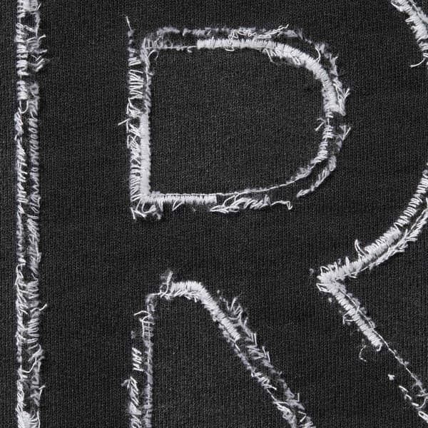 Supreme Frayed Hooded Sweatshirt - Black (front)