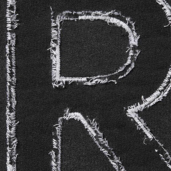 Supreme Frayed Hooded Sweatshirt - Black (front)