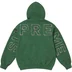 Supreme Frayed Hooded Sweatshirt - Pine (front)