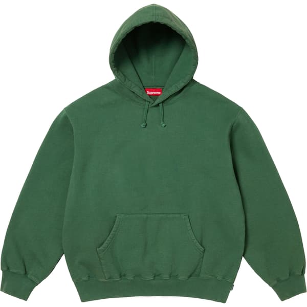 Supreme Frayed Hooded Sweatshirt - Pine (front)