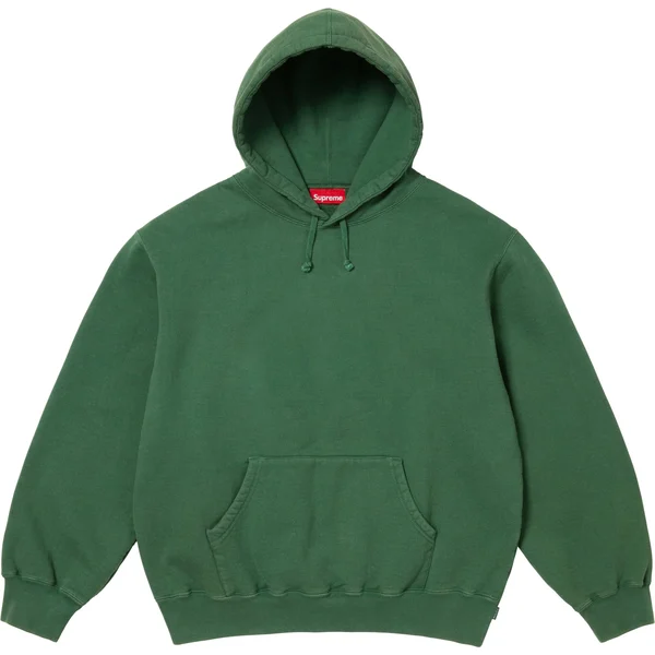 Supreme Frayed Hooded Sweatshirt - Pine (front)