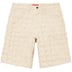 Supreme Frayed Patchwork Baggy Denim Short - Natural (front)