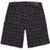Supreme Frayed Patchwork Baggy Denim Short - Washed Black (front)
